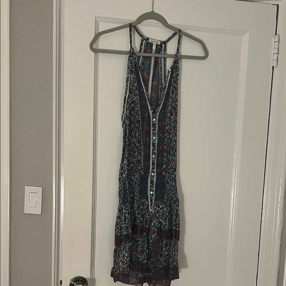 Poupette St. Barth Navy and Teal Backless Dress